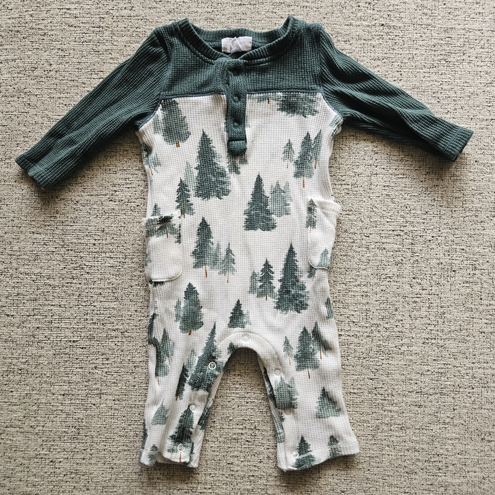 Angel Dear Forrest waffle romper